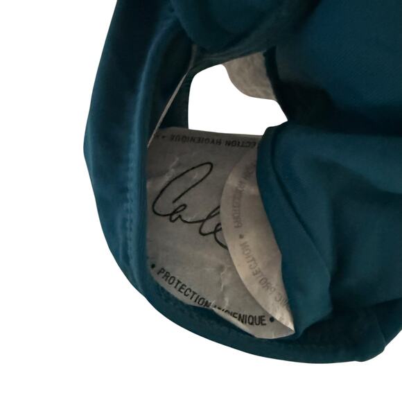 Anne Cole Twist Front Shirred One Piece Swimsuit in Deep Sea Blue Size 16W - Picture 8 of 13